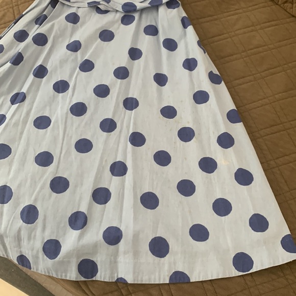 Boden Blue Polka Dot Dress size 8 Long - Picture 15 of 17